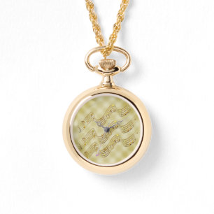Montre Golden Music Notes Wraparound Gold Watch