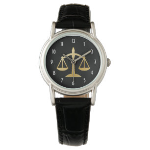 Montre Golden Scales of Justice Law Theme