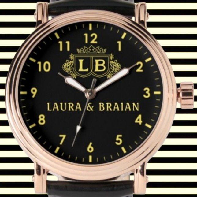 Montre Golden vintage  Custom Monogram (Créateur téléchargé)