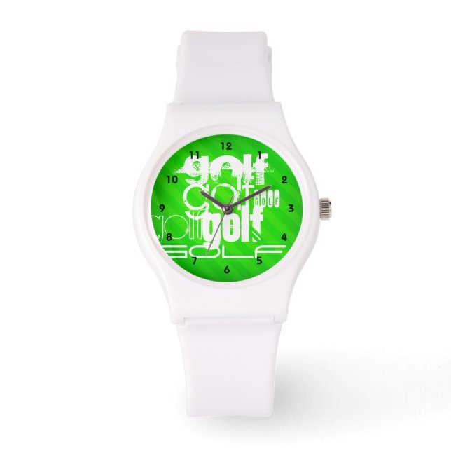 Montre Golf ; Neon Green Stripes. (Recto)