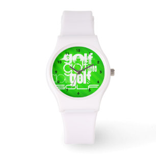 Montre Golf ; Rayures vertes au néon