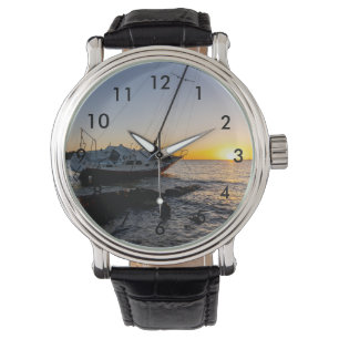 Montre Golfe Breeze Voilier Et Jetty Sunset Wrist Watch