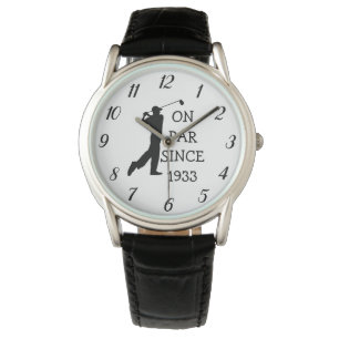Montre Golfer Par 90e Anniversaire Noir Golf Elégant Papa