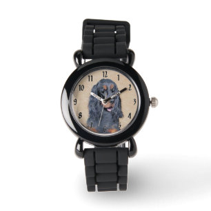 Montre Gordon Setter Peinture - Joli art original chien