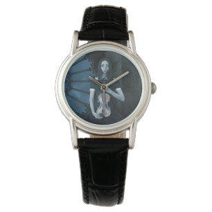 Montre Gothique Victorian Girl tenant Violon Imaginaire f