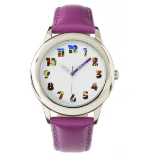 Montre Graffiti 17 Number Overlay Kids Watch cn
