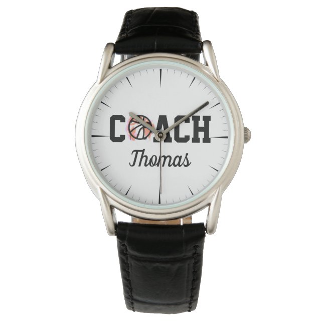 Montre Graffiti et nom de l'entraîneur de basket-ball Coo (devant)