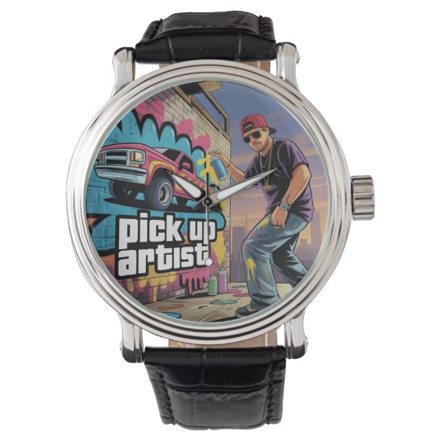 Montre Graffiti urbain et artiste de collecte (devant)