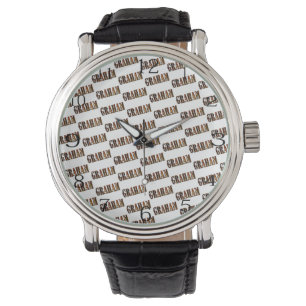 Montre Graham Name Fait De Coucher De Soleil Orange.