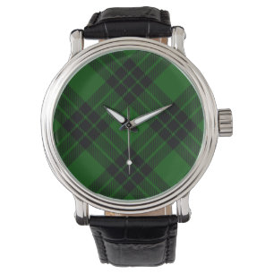 Montre Graham tartan vert noir plaid