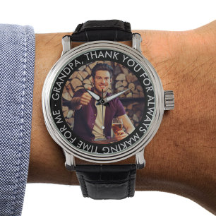 Montre Grand-père Merci personnalisé message et photo