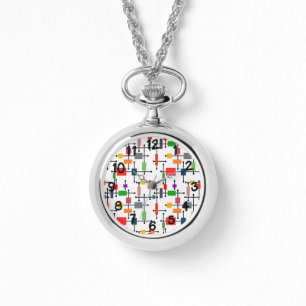 Montre Grande grille moderne du milieu du siècle