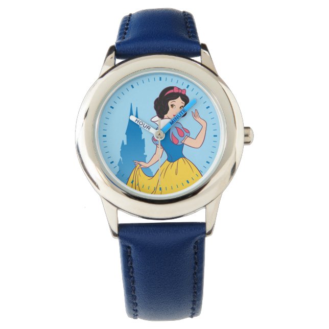 Montre Graphique blanc et château de neige (devant)