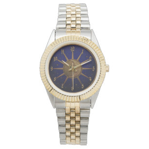 Montre Graphique de relief en laiton céleste du soleil