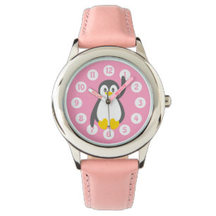 Montre graphique d'enfants de pingouin mignon