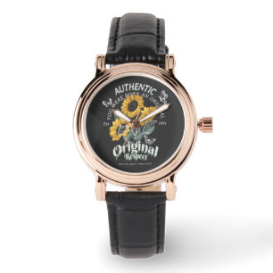 Montre Graphique des tournesols et papillons