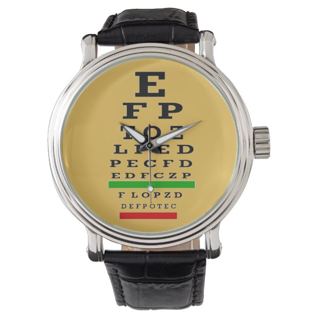 Montre Graphique optique optométriste Noir III (devant)