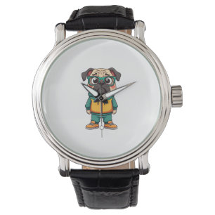 Montre Graphisme de mode de rue de dessin animé de chien