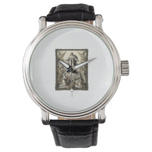 Montre Gravure d'ange d'ascension vintage Vector Art_1