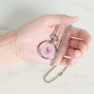 Montre Gray script initial monogram pink