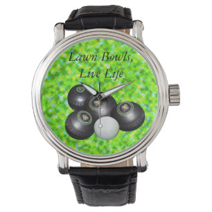 Montre Green Lawn Bowls Live Life,