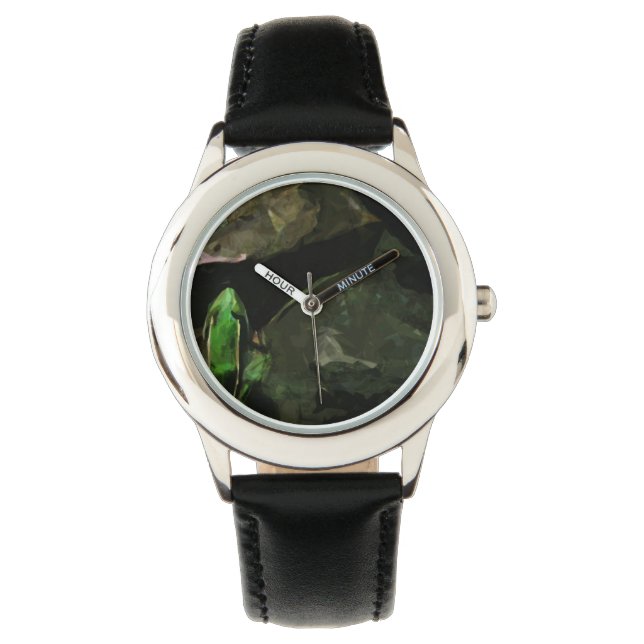 Montre Grenouille léopard du Nord sur les rochers Abstrai (devant)