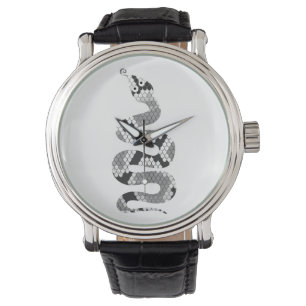 Montre Gris serpent et silhouette gris clair