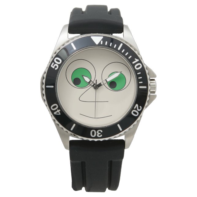 Montre Gros Gros Visage Homme Noisé Drôle (devant)