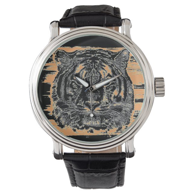 Montre Gros plan de la face du tigre 3 (devant)