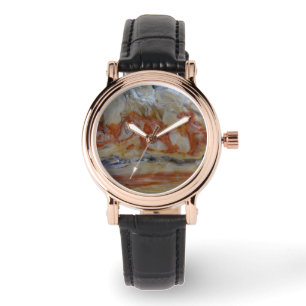 Montre Gros Plan Du Bois Petrifié