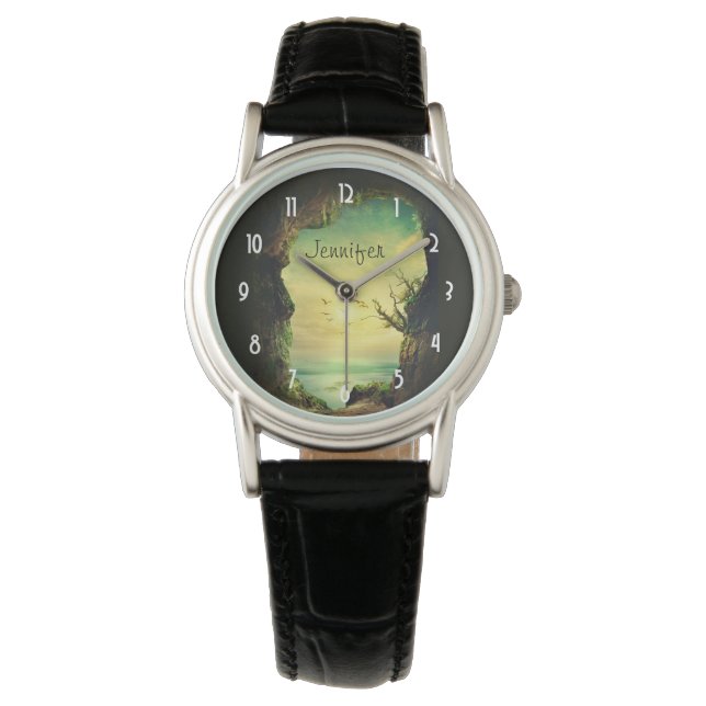 Montre Grotte surplombant une mer tropicale Photo Pittore (devant)