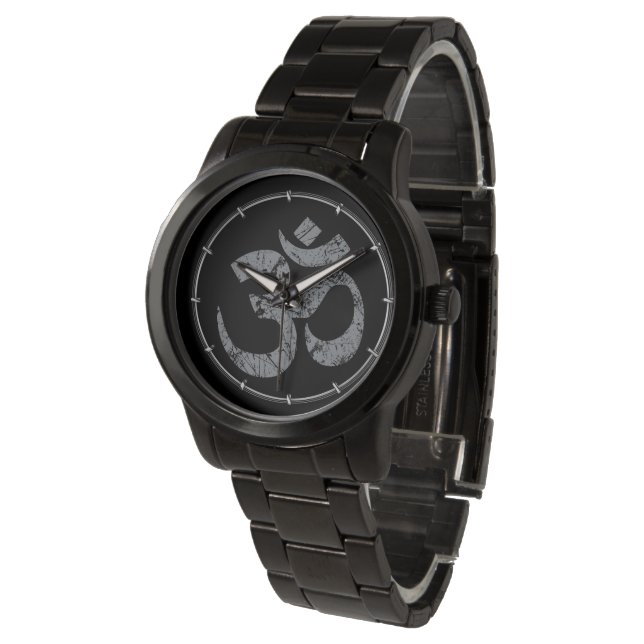 Montre Grunge OM Symbole Spiritualité Yoga (Incliné)