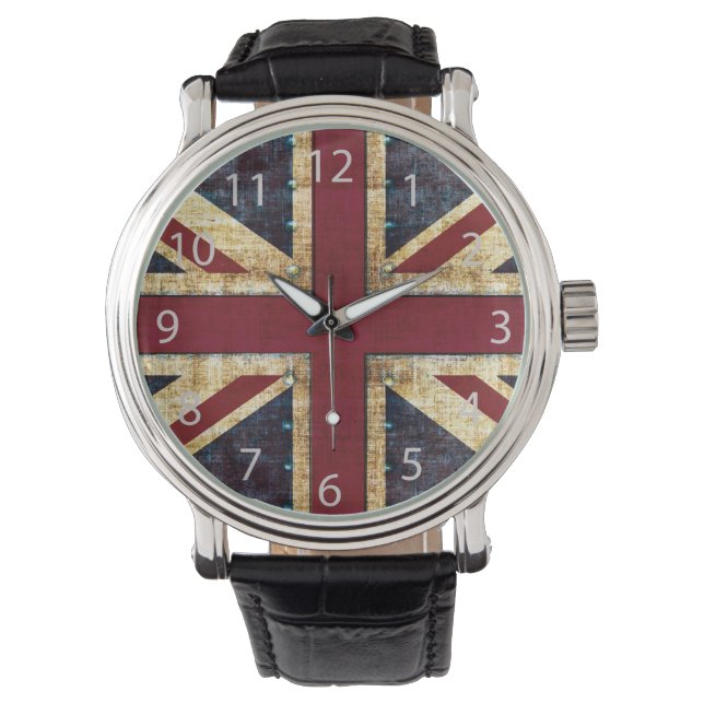 Montre Grunge Union Jack (devant)