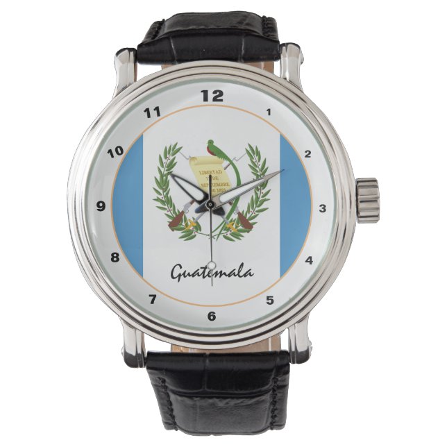 Montre Guatemala Flag & Guatemala trendy fashion /design (devant)
