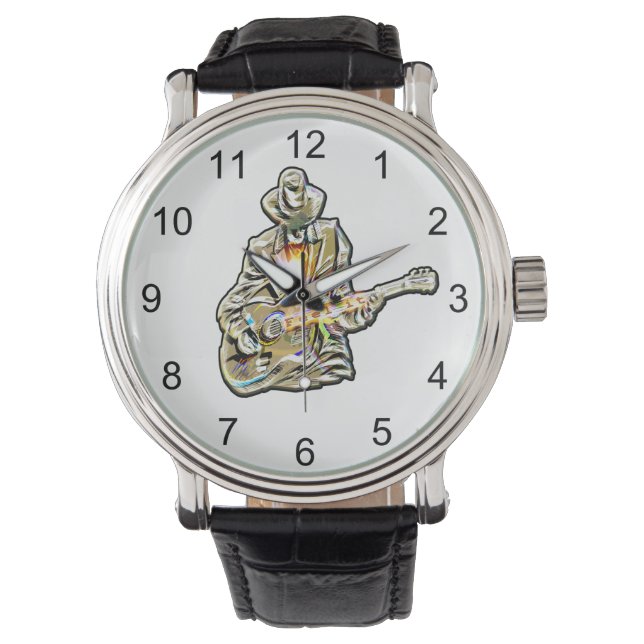 Montre Guitar Blues Mann - Sentez-le (devant)