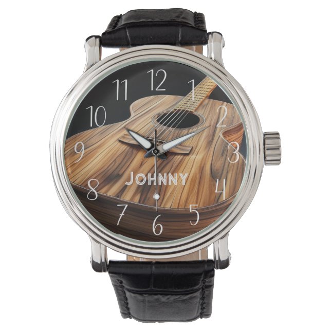 Montre Guitare acoustique personnalisée (devant)