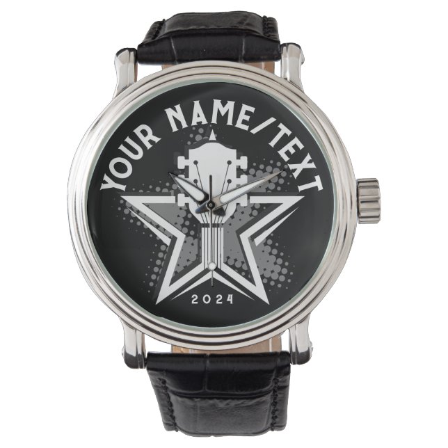 Montre Guitare customisée (devant)