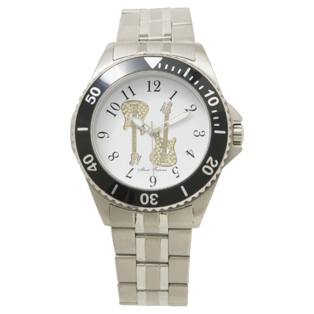 Montre Guitare d'or (devant)