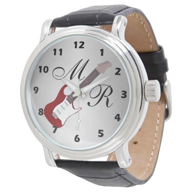 Montre Guitare électrique rouge (Incliné)