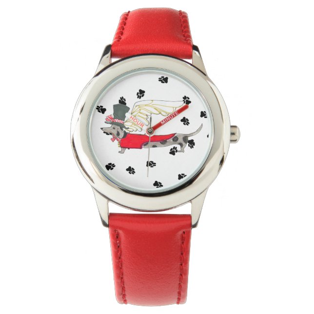 Montre Gulliver's Angels Dapple Dachshund Wrist Watch (devant)
