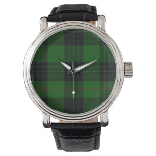 Montre Gunn tartan vert noir plaid
