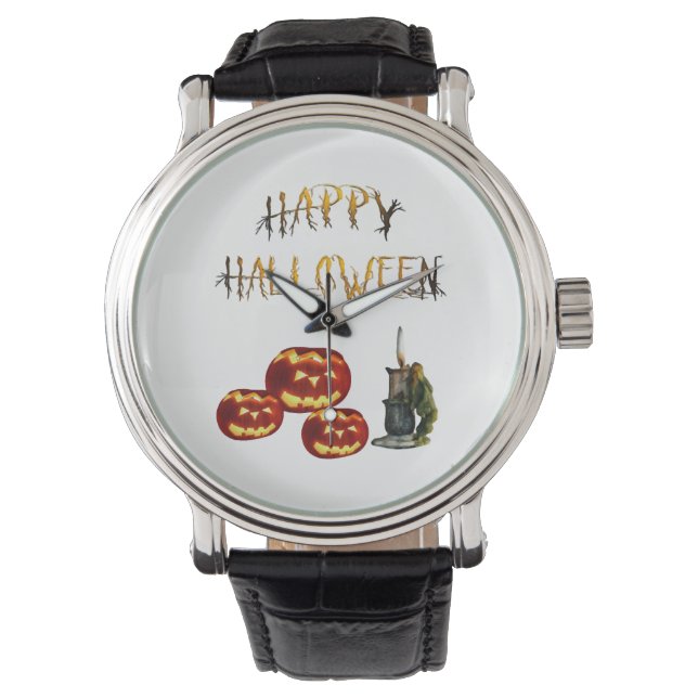 Montre Halloween citrouille (devant)