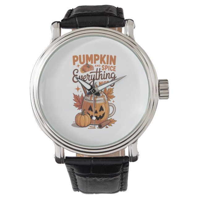 Montre Halloween citrouille épice (devant)