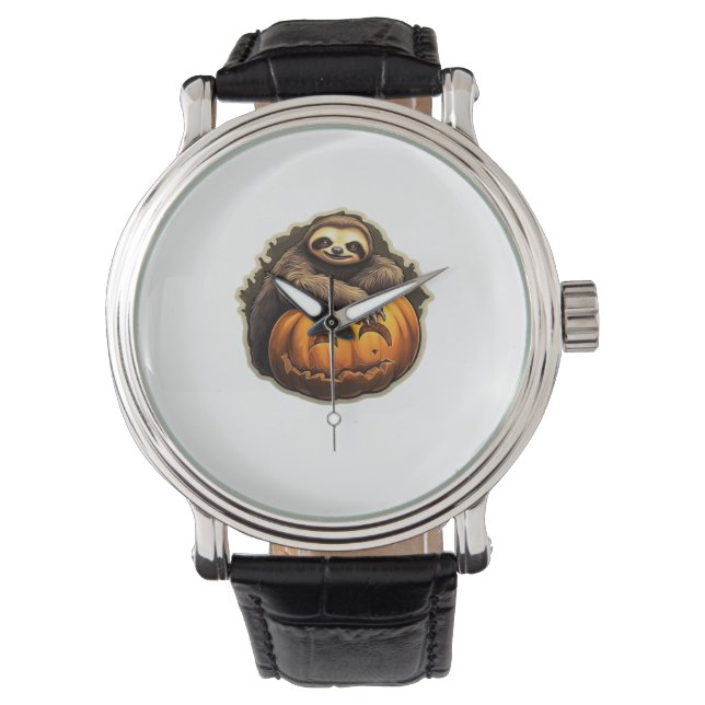 Montre Halloween classique à thème Sloth T-shirt (devant)