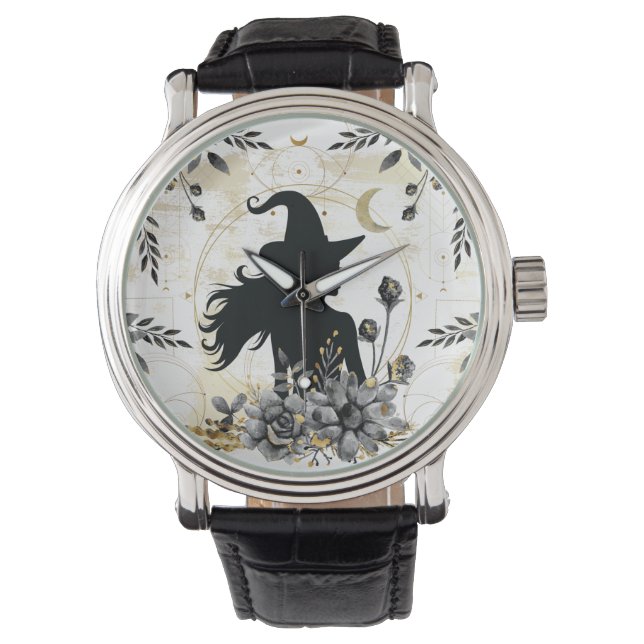 Montre Halloween contemporain moderne sorcière 3 (devant)