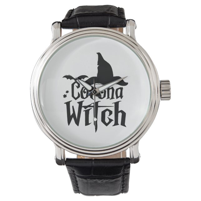 Montre Halloween Corona Witch, Halloween drôle, (devant)