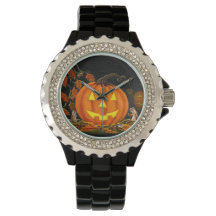 Halloween, montre, Jack-O-Lanterns, pugmunks, auto