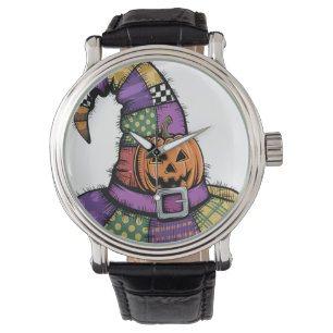 Montre Halloween Patchwork Witch Casquette Éffrayant