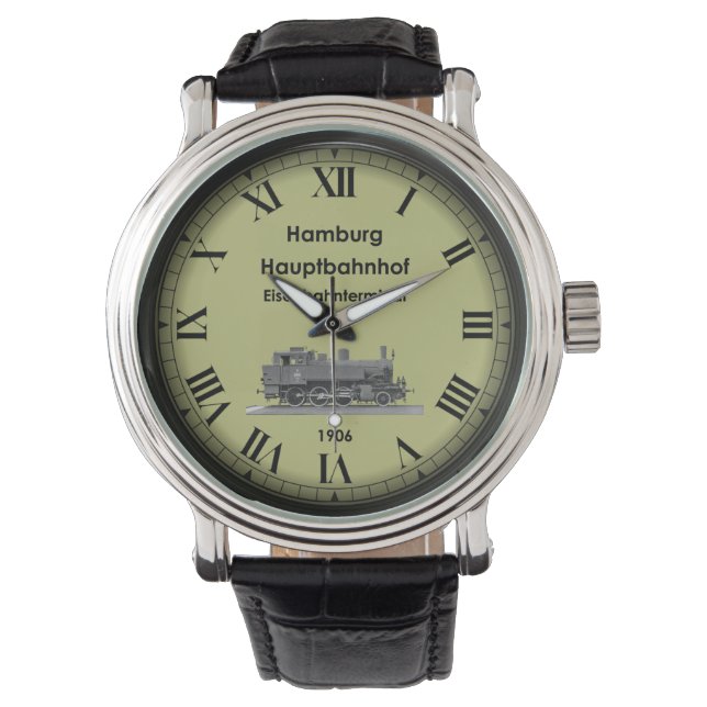 Montre Hambourg Hbf Station ~ Allemagne ~ 1906 ~ (devant)