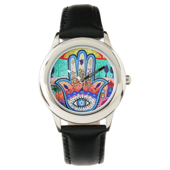 Montre Hamsa Evil Eye Judaica (devant)